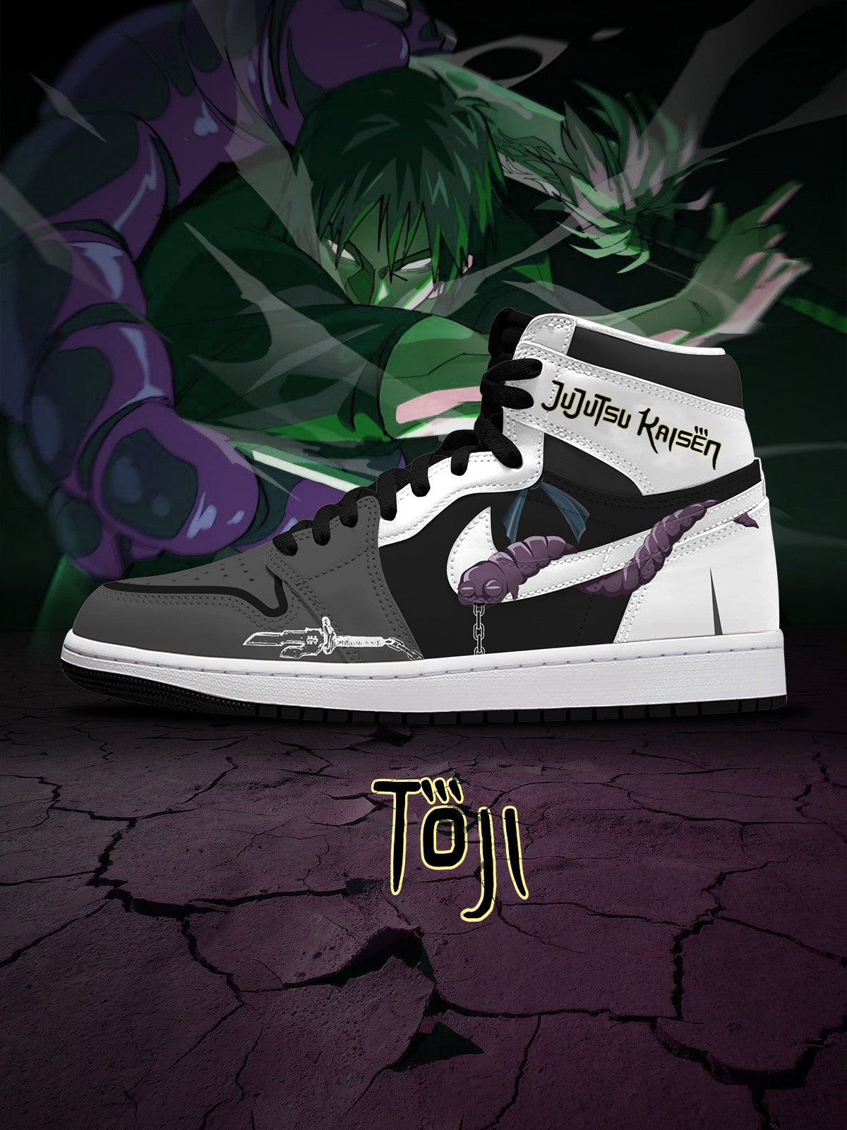 Toji Fushiguro V.1 Custom AJ1 High-Top Sneakers
