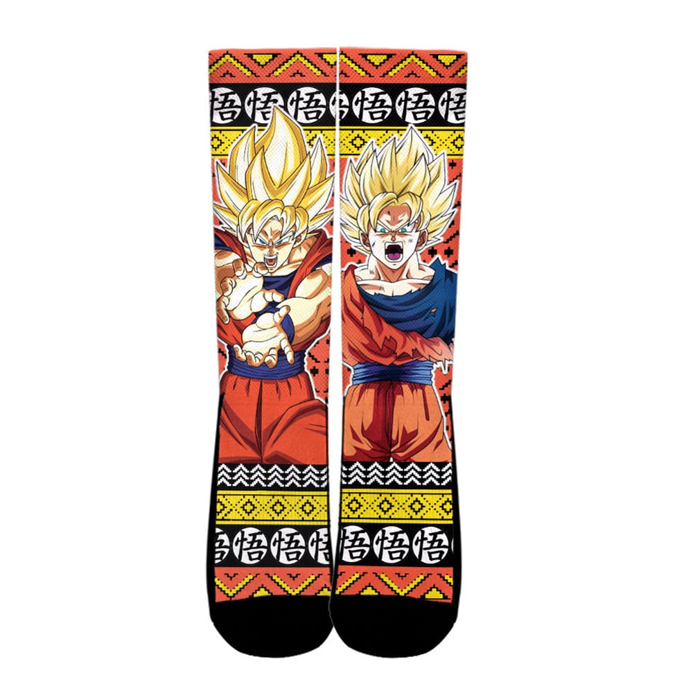 Goku Super Saiyan Socks Anime Ugly Christmas - Image 2