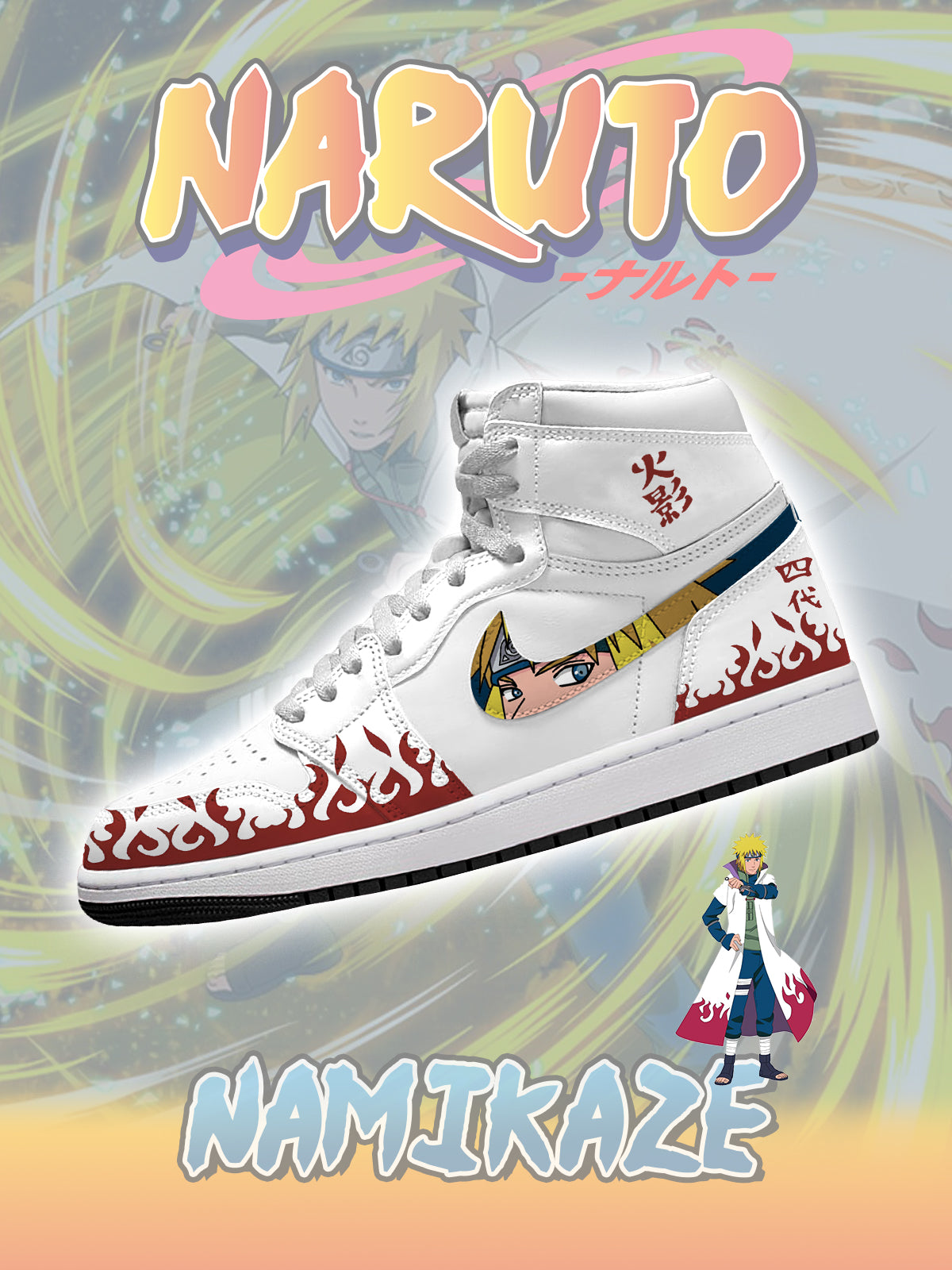 Namikaze Minato V.1 Custom AJ1 High-Top Sneakers