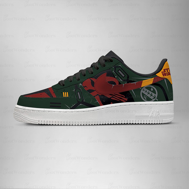 Boba Fett - Star Wars AF1 Shoes New - Image 2