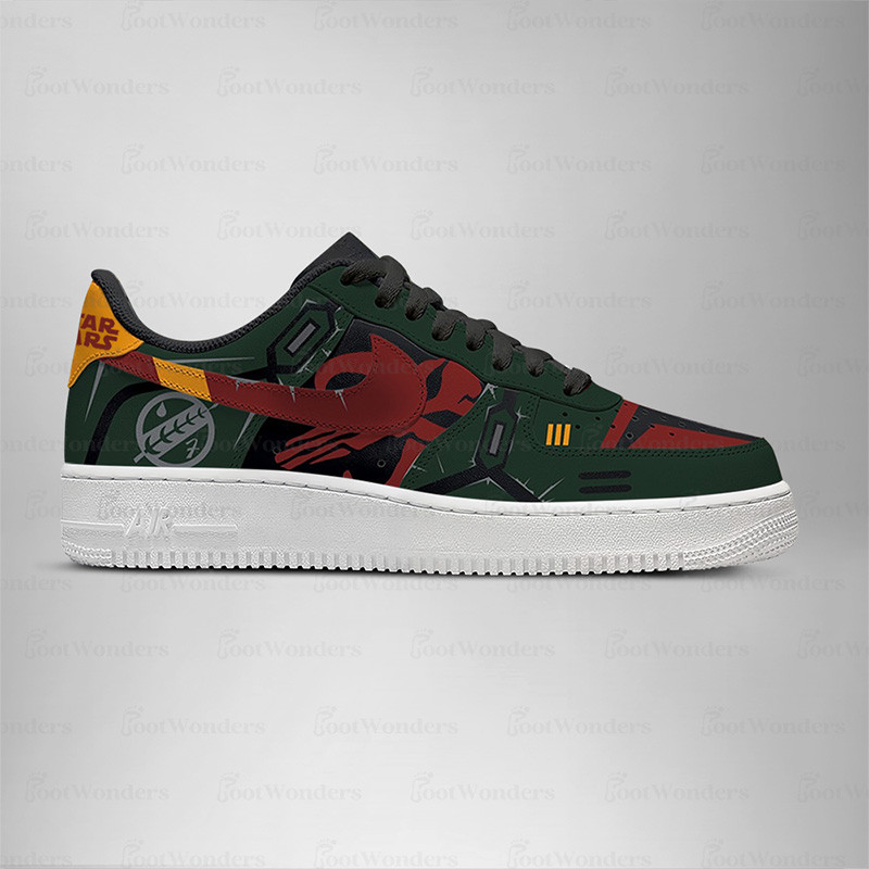 Boba Fett - Star Wars AF1 Shoes New - Image 3