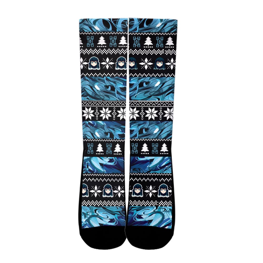 Muichiro Tokito Christmas Ugly Socks - Image 2