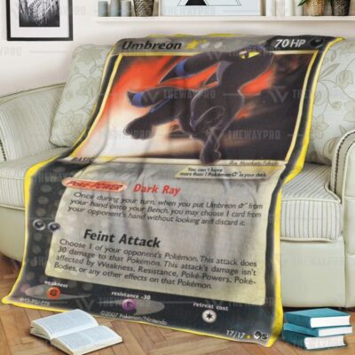 Anime Pokemon Gold Star Umbreon Quilt Blanket   -VK9LC-6547