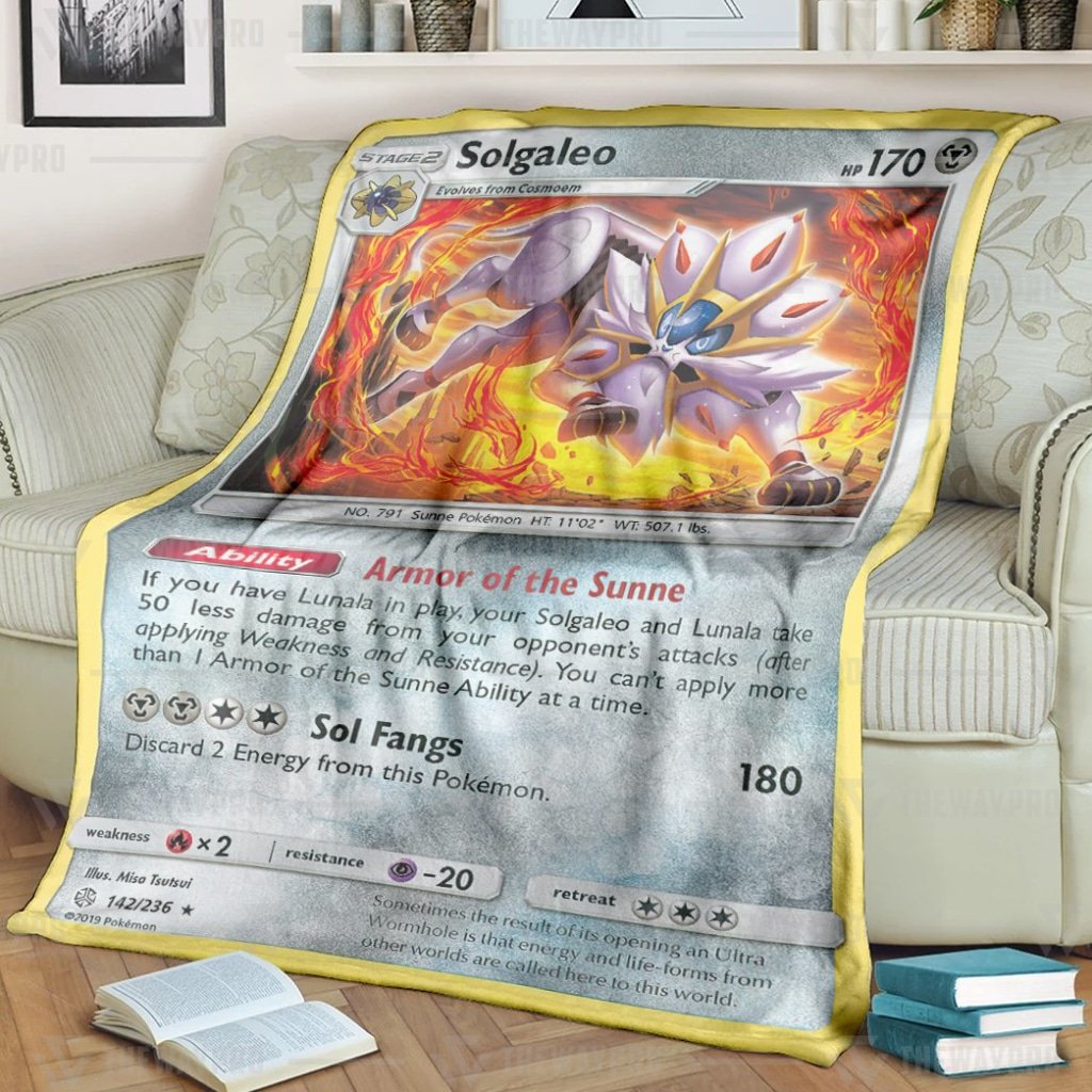 Anime Pokemon Solgaleo Cosmic Eclipse Blanket And Quilt -DWJOX-2072