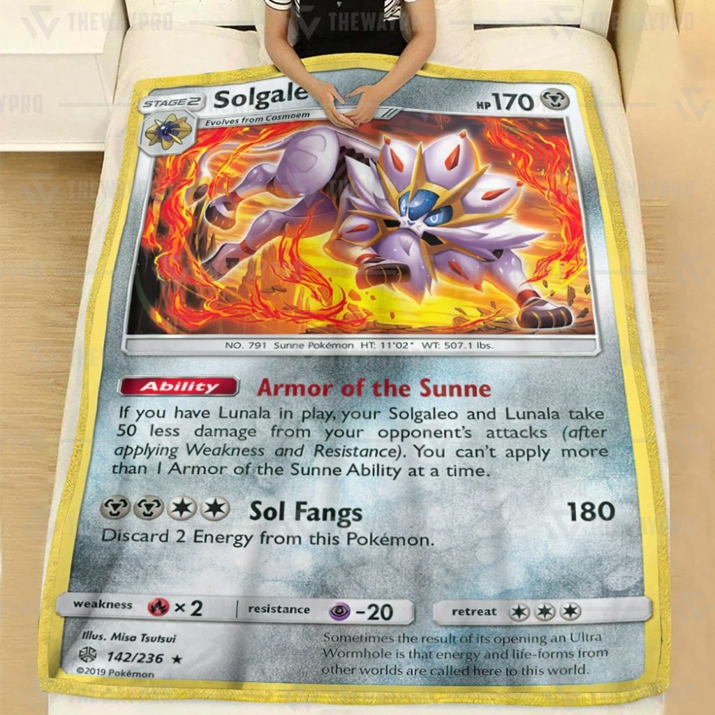 Anime Pokemon Solgaleo Cosmic Eclipse Blanket And Quilt -DWJOX-2072 - Image 2