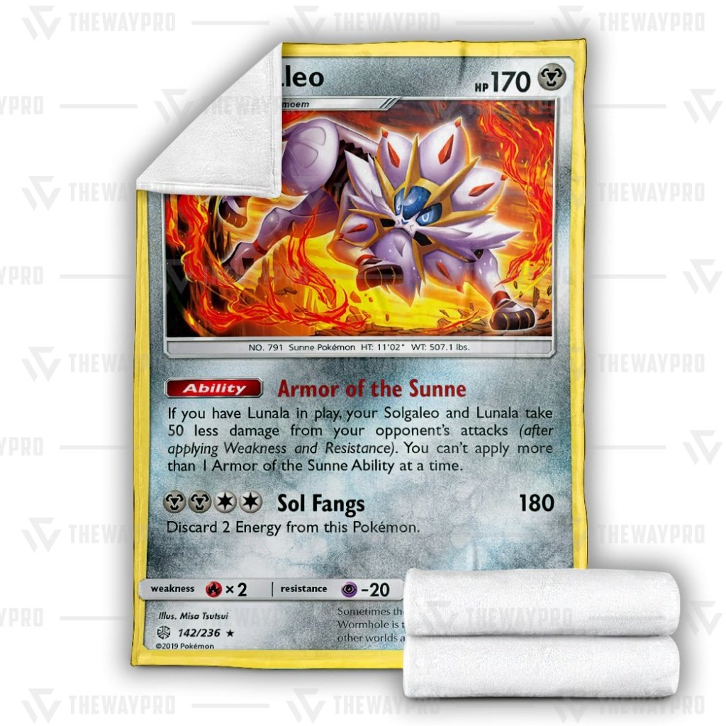 Anime Pokemon Solgaleo Cosmic Eclipse Blanket And Quilt -DWJOX-2072 - Image 3