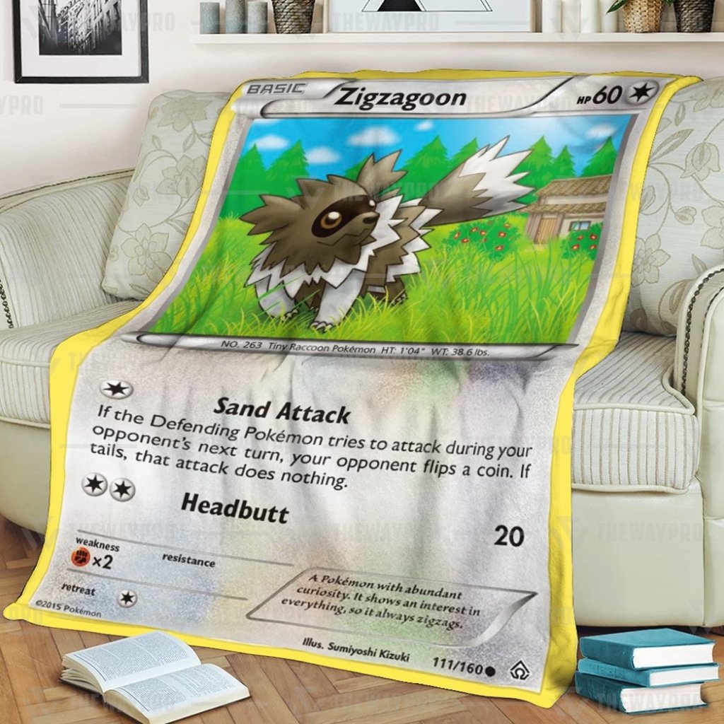 Anime Pokemon Zigzagoon Quilts Blanket -U4LFU-8299