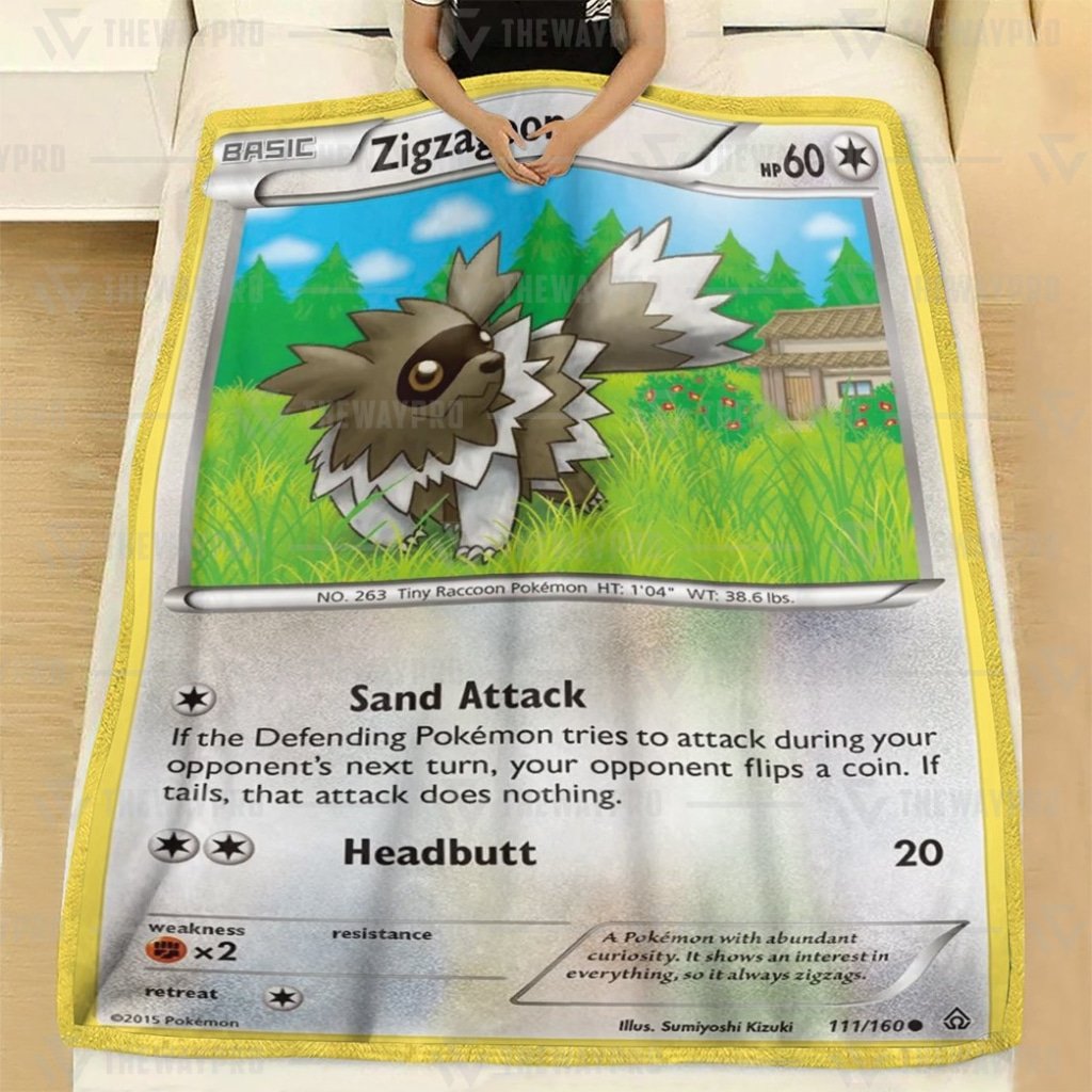 Anime Pokemon Zigzagoon Quilts Blanket -U4LFU-8299 - Image 2