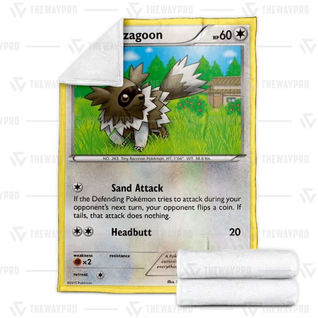 Anime Pokemon Zigzagoon Quilts Blanket -U4LFU-8299 - Image 3