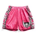 Bret Hart Speckle Pink Retro Shorts