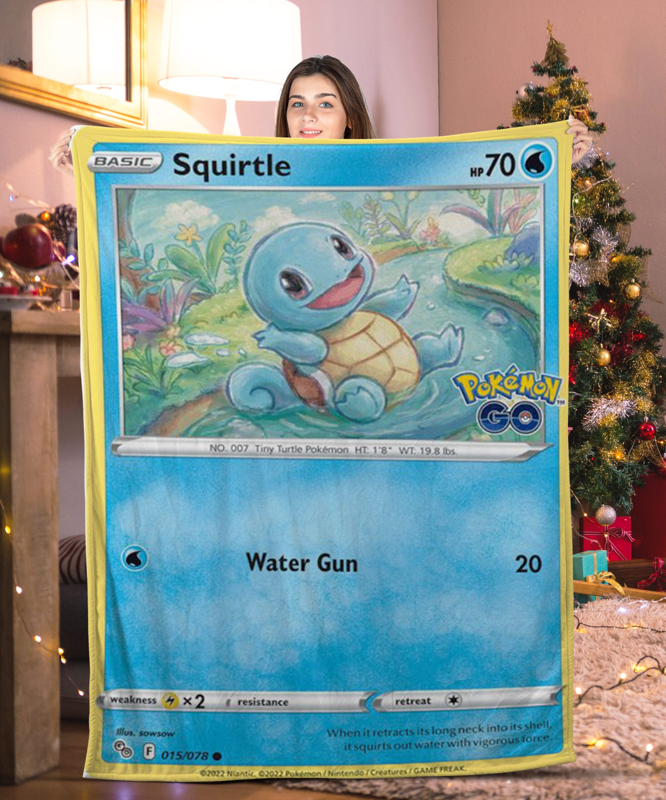 Cute Pokemon Squirtle Pokemon Card Blanket 254908