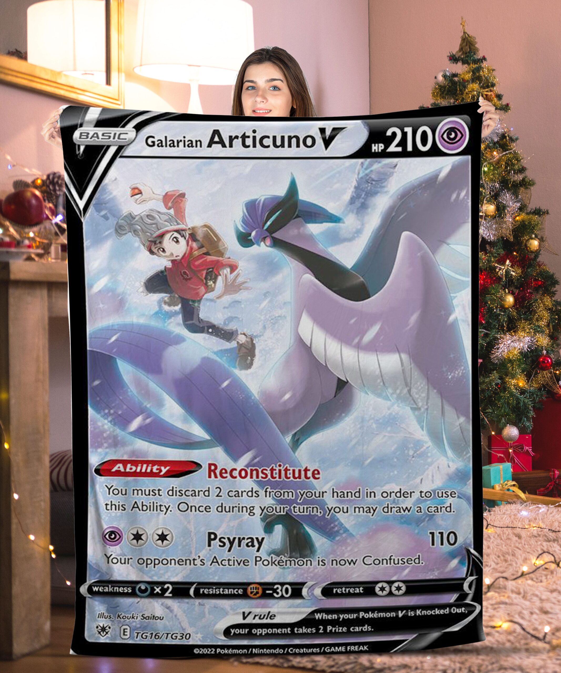 Funny Pokemon Galarian Articuno V Pokemon Card Blanket 771324