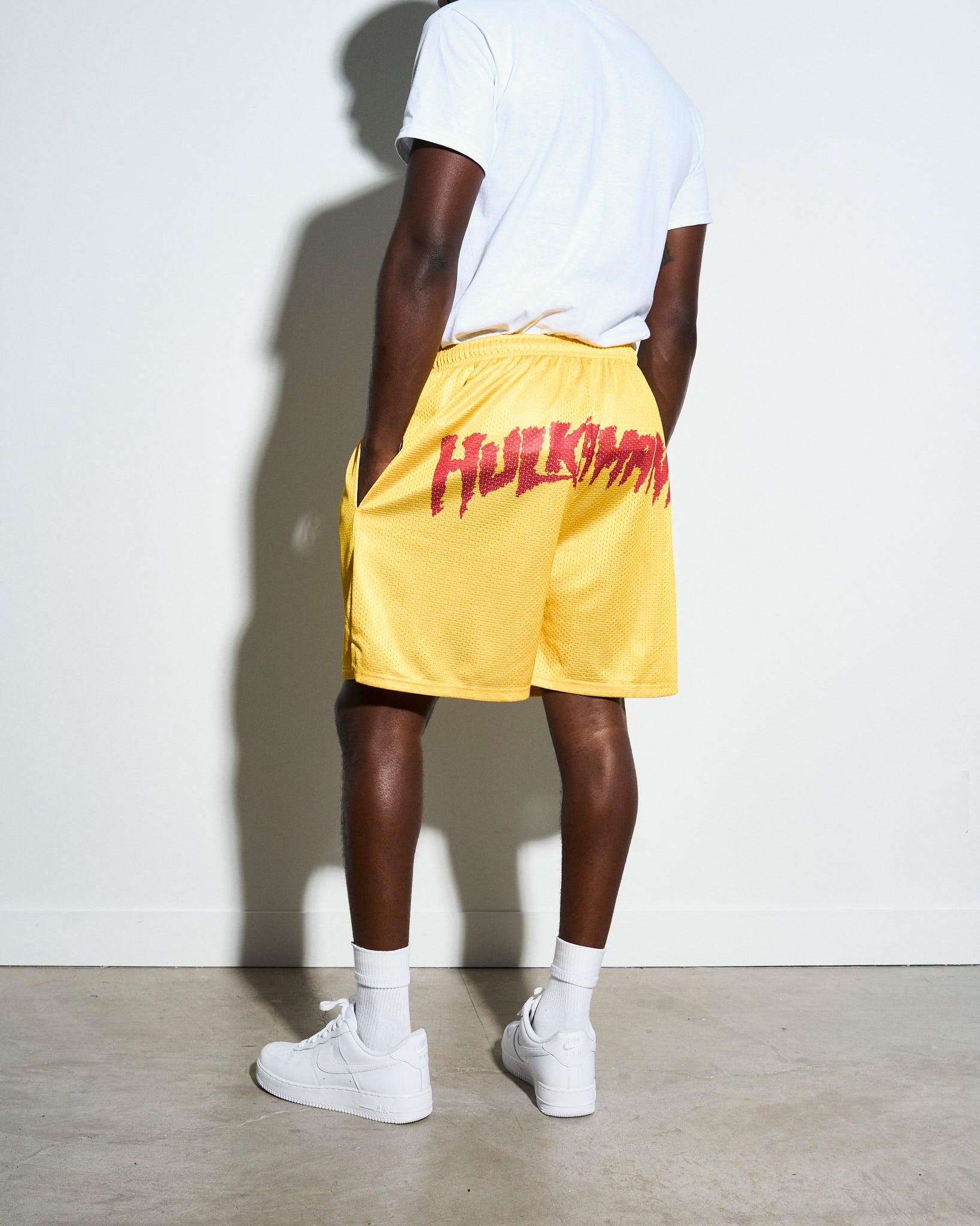 Hulk Hogan Hulkamania Yellow Retro Shorts - Image 4