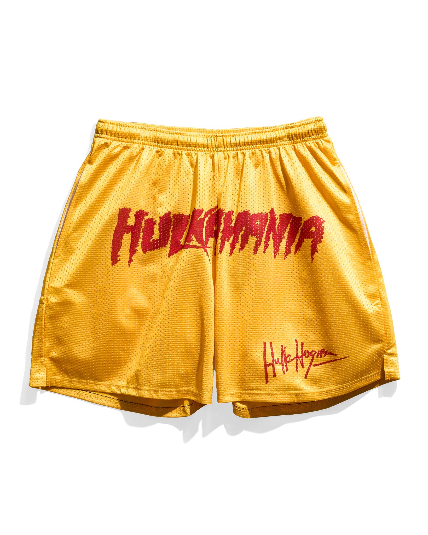 Hulk Hogan Hulkamania Yellow Retro Shorts