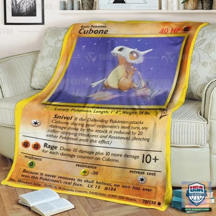 Pokémon Cubone Custom Soft Blanket, Quilt And Woven Blanket -ts-blanket-150822-35