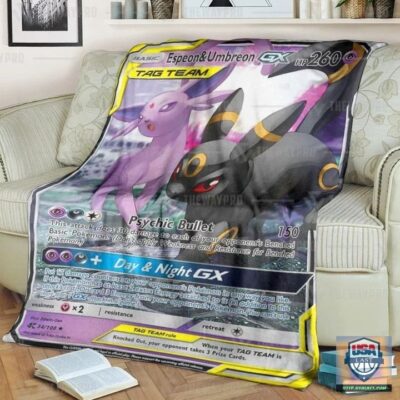 Pokémon Espeon & Umbreon Gx Soft Blanket, Quilt And Woven Blanket   -ts-blanket-150822-44