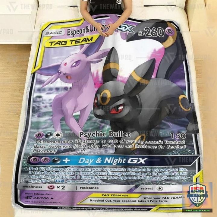 Pokémon Espeon & Umbreon Gx Soft Blanket, Quilt And Woven Blanket -ts-blanket-150822-44 - Image 2