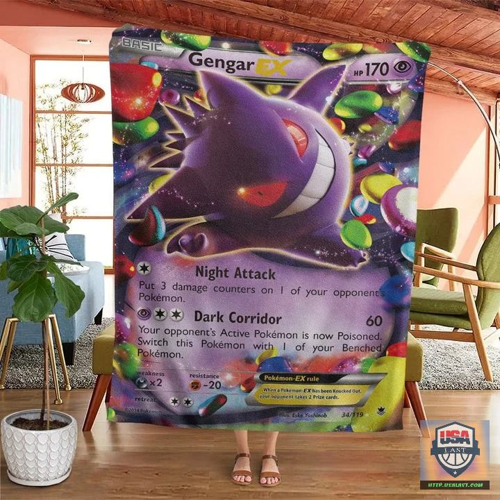 Pokémon Gengar Ex Soft Blanket, Quilt And Woven Blanket -ts-blanket-150822-43 - Image 2
