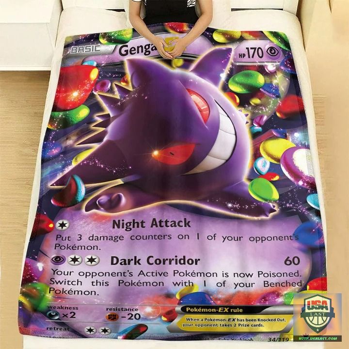 Pokémon Gengar Ex Soft Blanket, Quilt And Woven Blanket -ts-blanket-150822-43 - Image 3