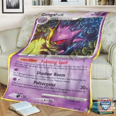 Pokémon Gengar Stormfront Soft Blanket, Quilt And Woven Blanket   -ts-blanket-150822-39