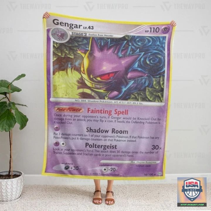 Pokémon Gengar Stormfront Soft Blanket, Quilt And Woven Blanket -ts-blanket-150822-39 - Image 2