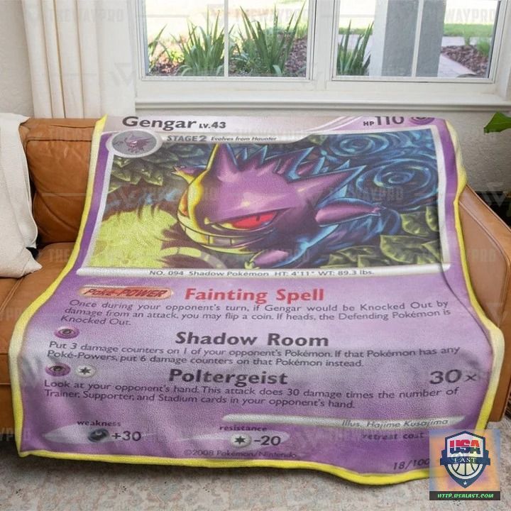 Pokémon Gengar Stormfront Soft Blanket, Quilt And Woven Blanket -ts-blanket-150822-39 - Image 3