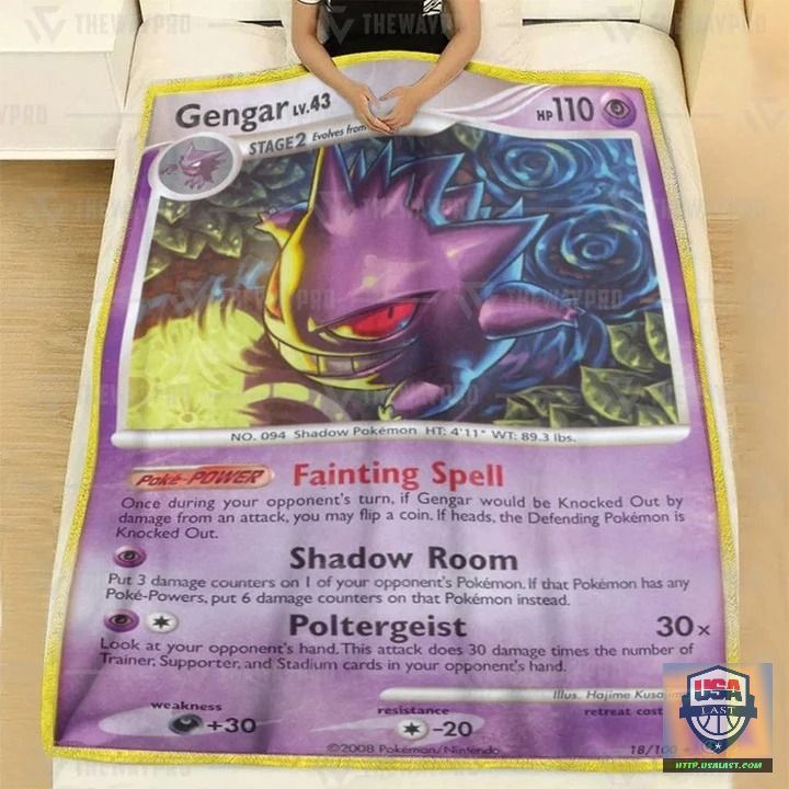Pokémon Gengar Stormfront Soft Blanket, Quilt And Woven Blanket -ts-blanket-150822-39 - Image 4