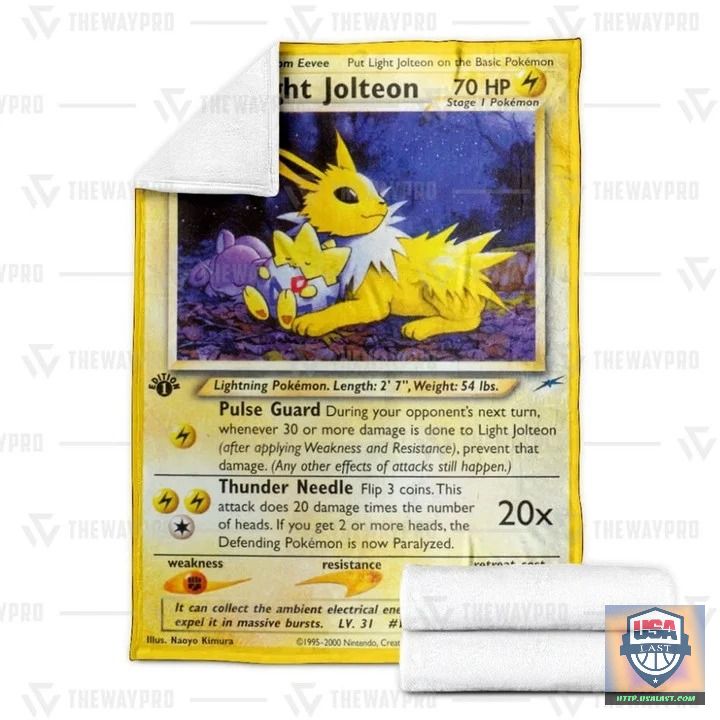 Pokémon Light Jolteon 1st Edition Soft Blanket, Quilt And Woven Blanket -ts-blanket-150822-45 - Image 3