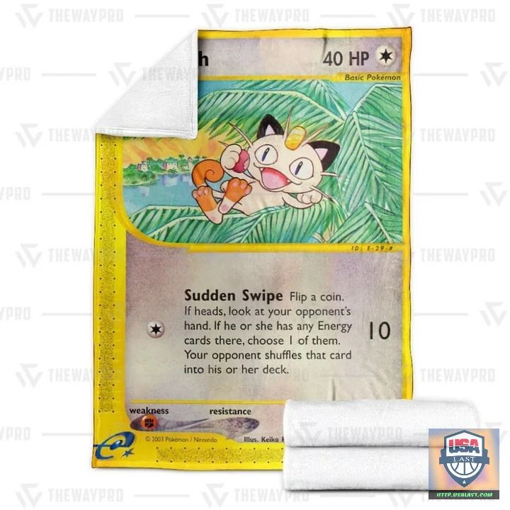 Pokémon Meowth Skyridge Blanket, Quilt And Woven Blanket -ts-blanket-150822-49 - Image 3