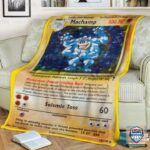 Pokémon Shadowless Holographic Machamp Custom Soft Blanket, Quilt And Woven Blanket   -ts-blanket-150822-36
