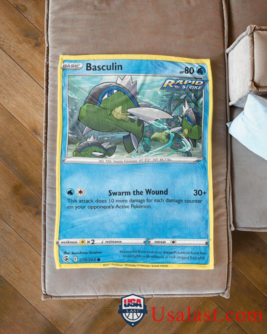 Pokemon Basculin Rapid Strike Blanket -RWPFI-4324 - Image 3