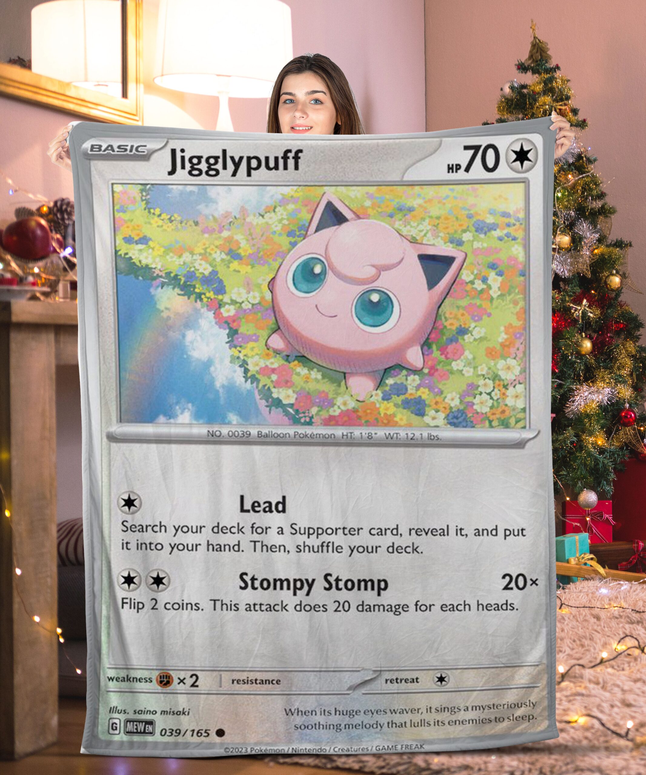 Pokemon Basic Jigglypuff Pokemon Card Blanket 294273