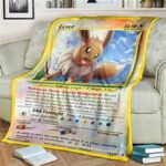 Pokemon Blanket Eevee Pokemon Card Blanket  3257