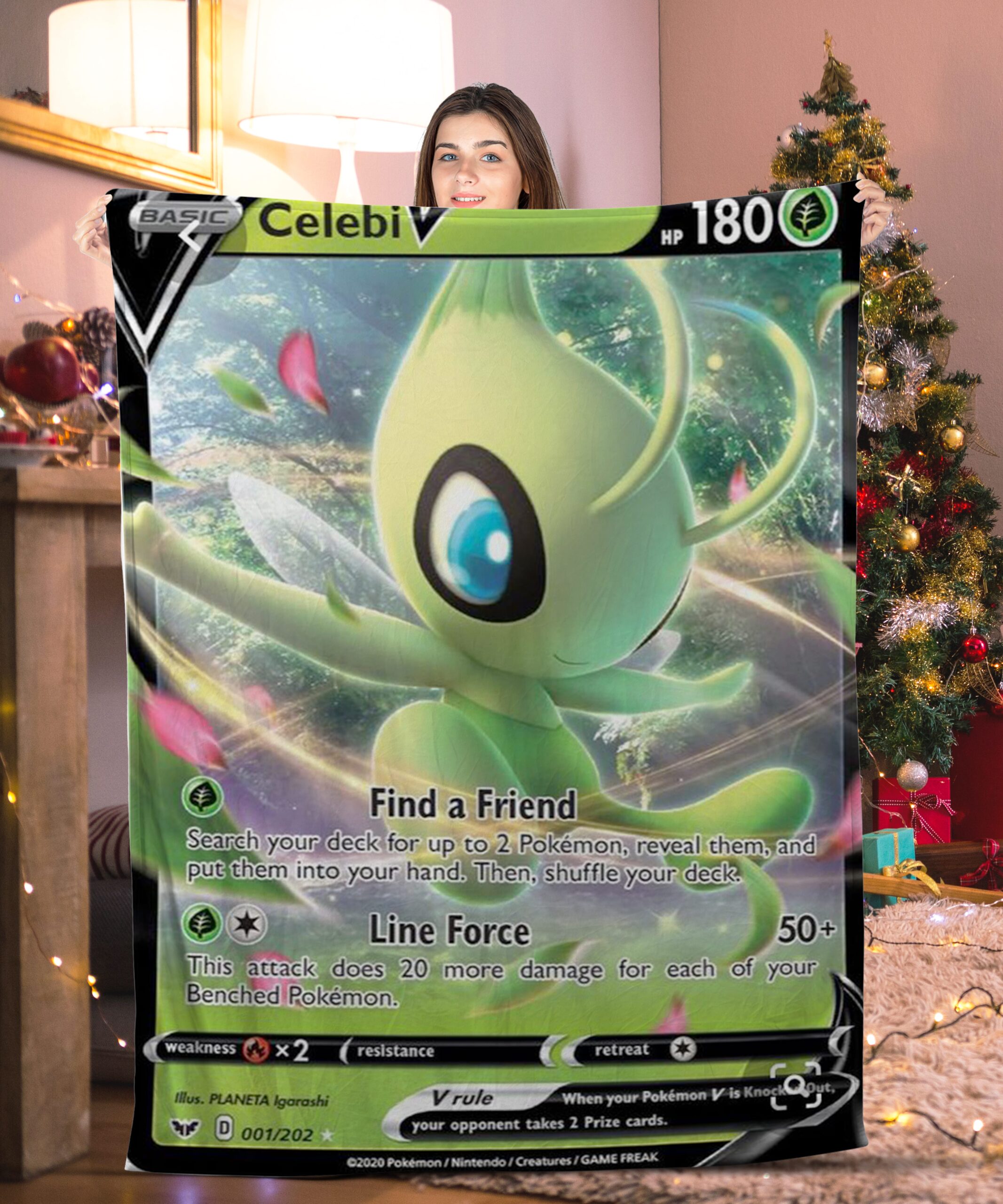 Pokemon Celebi V Pokemon Card Blanket 552671
