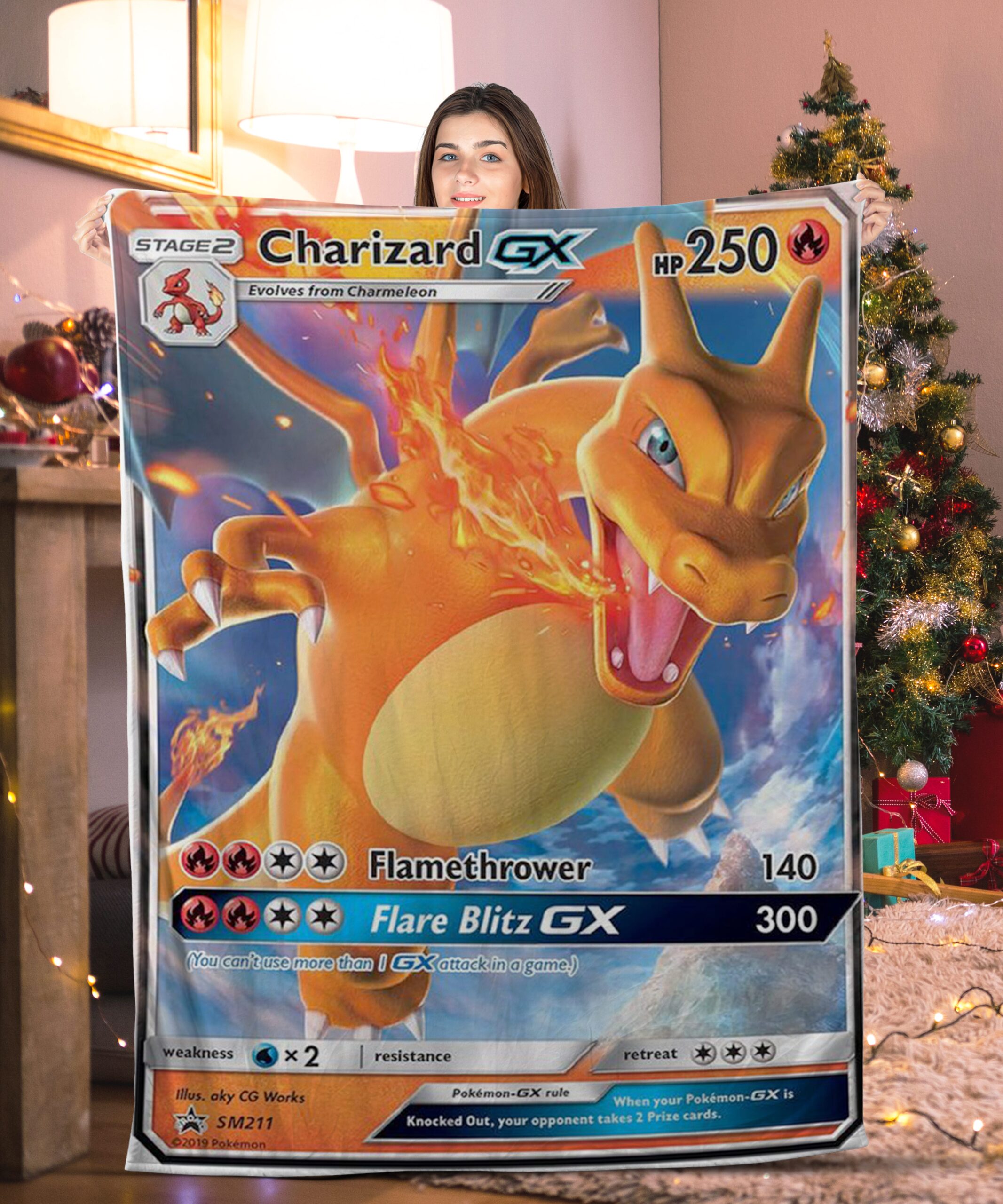 Pokemon Charizard GX Pokemon Card Blanket 472038