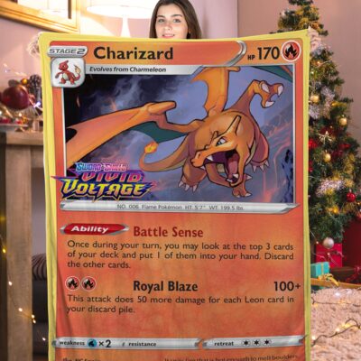 Pokemon Charizard Pokemon Card Blanket 560386