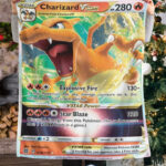 Pokemon Charizard VStar Fleece Blanket   -G1BSC-5730