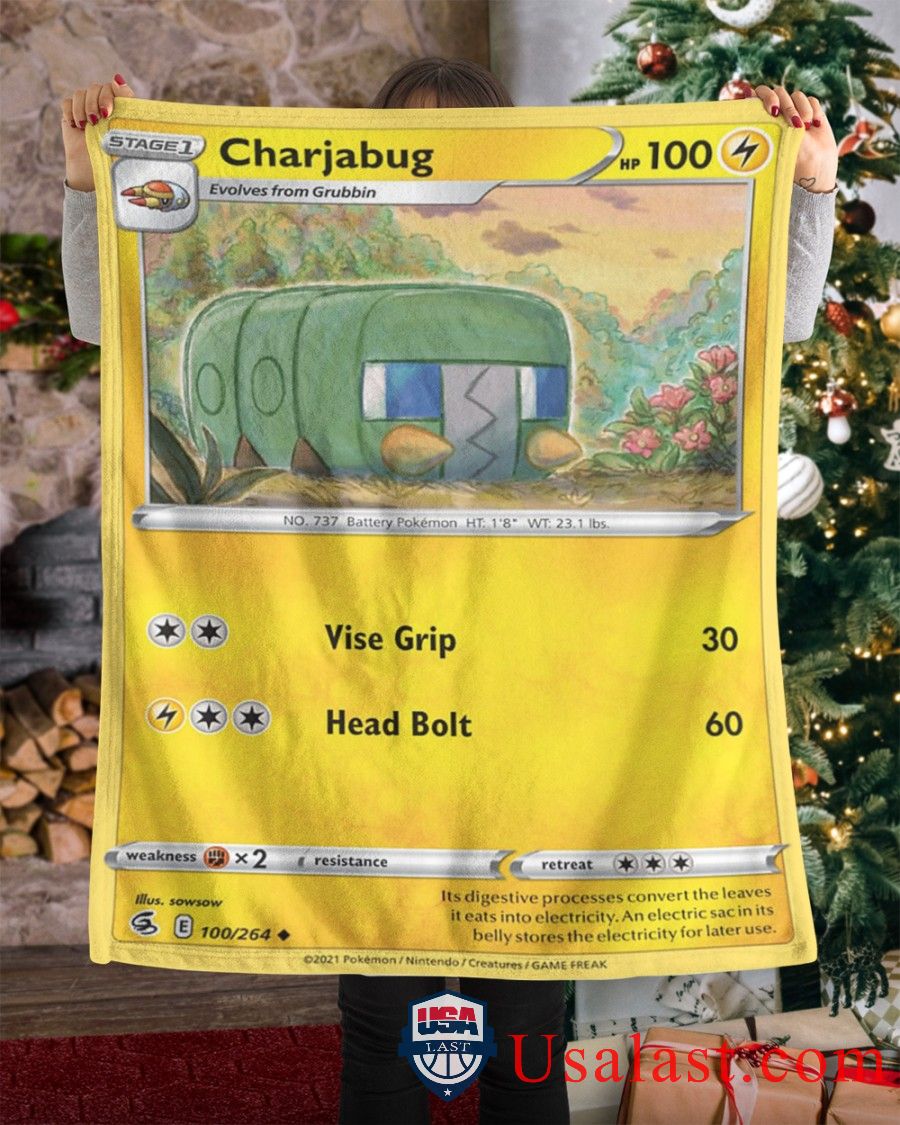 Pokemon Charjabug Fusion Strike Soft Blanket -FIN6N-6169