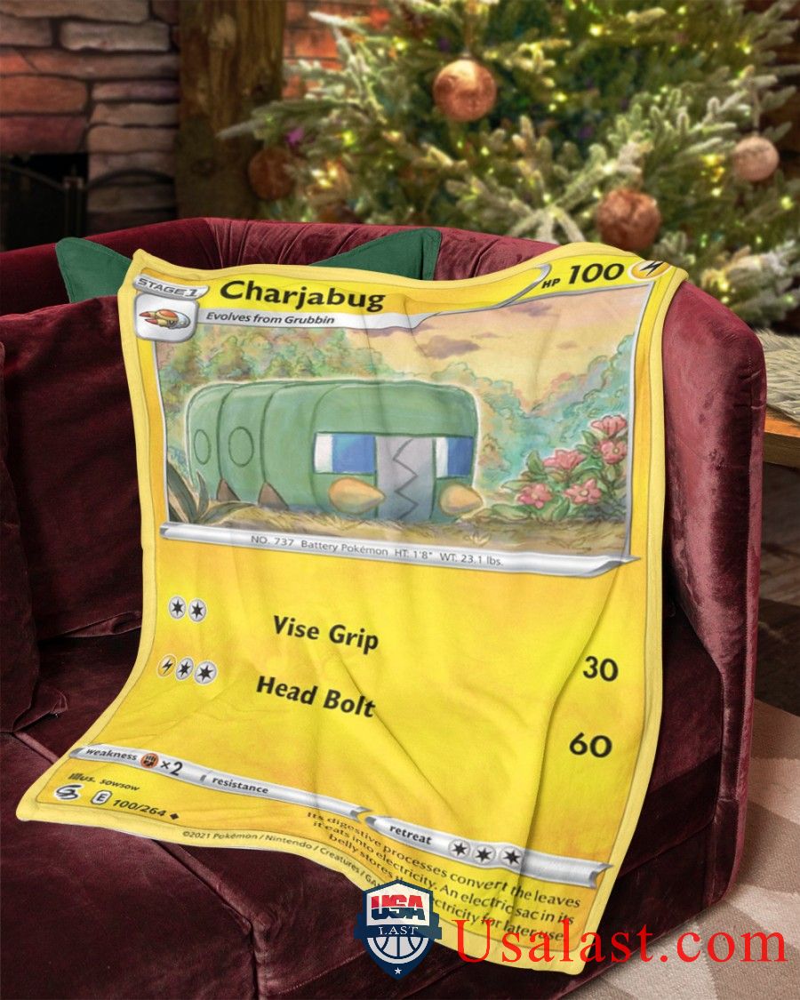 Pokemon Charjabug Fusion Strike Soft Blanket -FIN6N-6169 - Image 2
