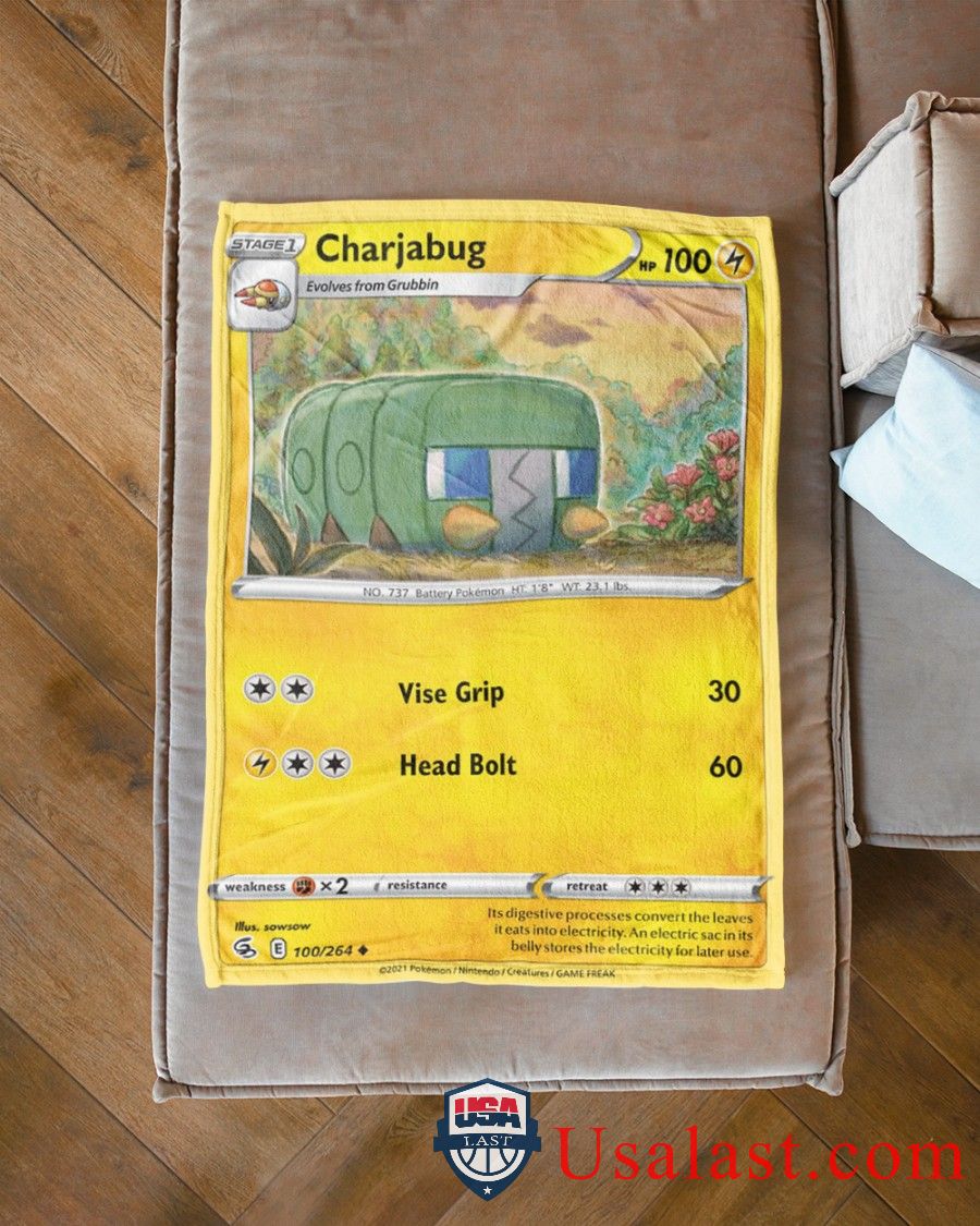 Pokemon Charjabug Fusion Strike Soft Blanket -FIN6N-6169 - Image 3