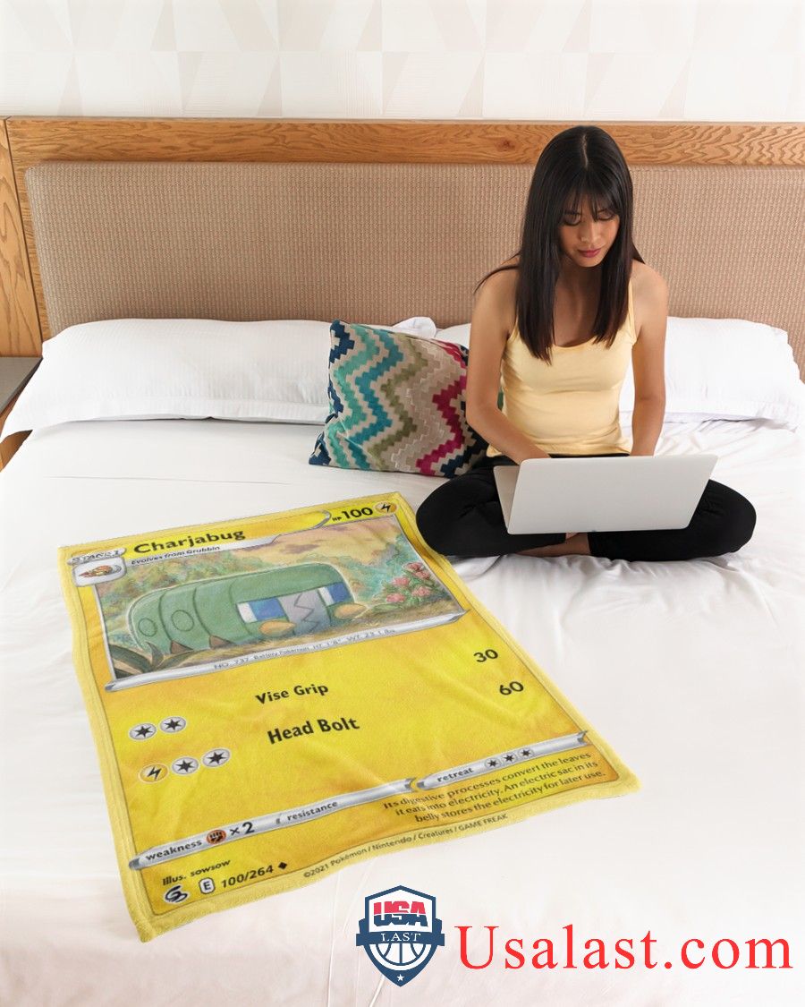 Pokemon Charjabug Fusion Strike Soft Blanket -FIN6N-6169 - Image 4