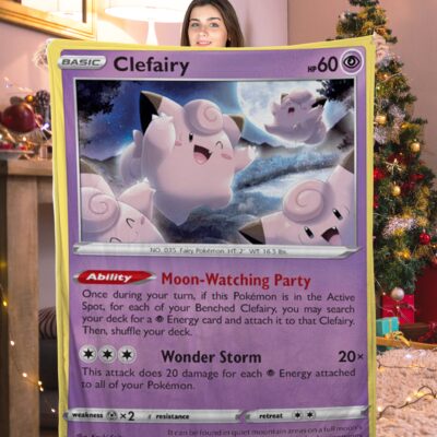 Pokemon Clefairy Pokemon Card Blanket 533297