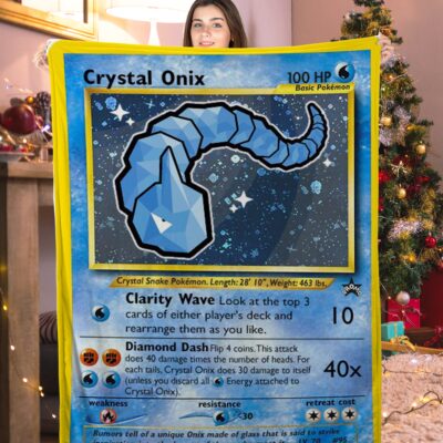 Pokemon Crystal Onix Pokemon Card Blanket 403790