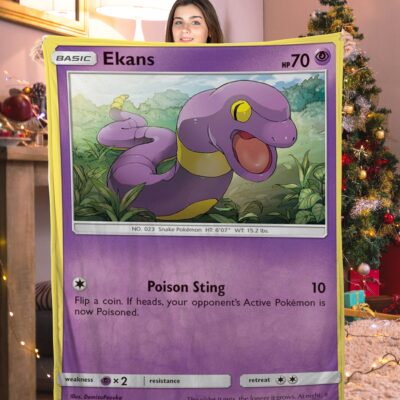 Pokemon Ekans Pokemon Card Blanket 381508