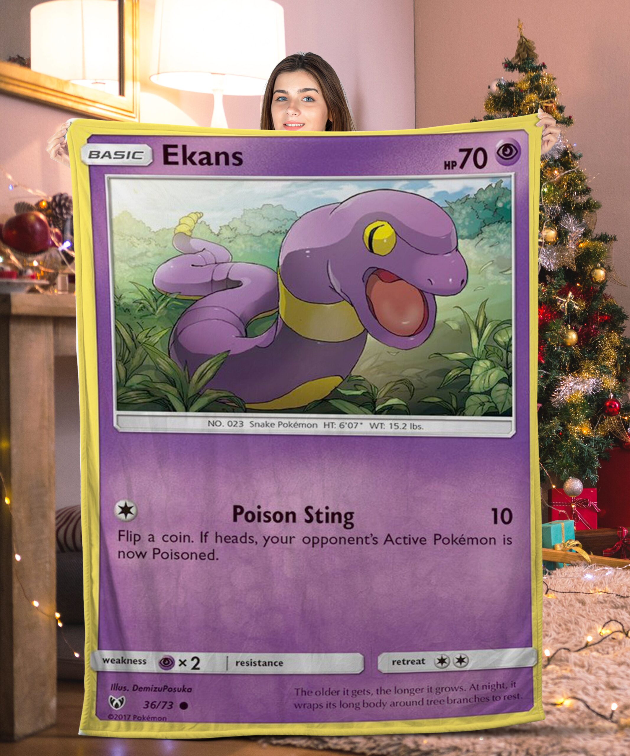 Pokemon Ekans Pokemon Card Blanket 381508