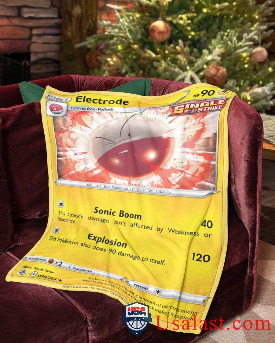 Pokemon Electrode Single Strike Soft Blanket -IZGY6-6307 - Image 2