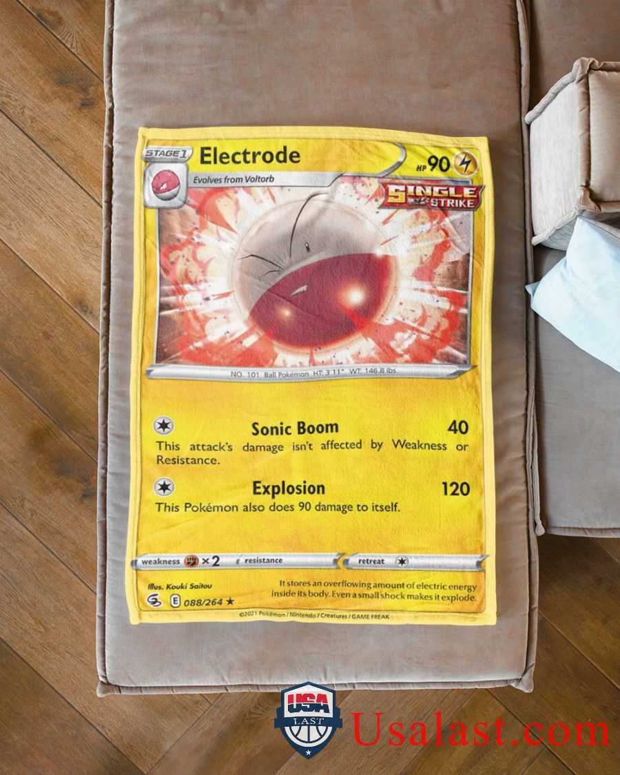 Pokemon Electrode Single Strike Soft Blanket -IZGY6-6307 - Image 3