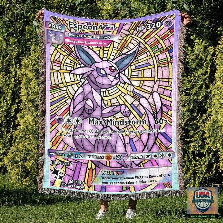 Pokemon Espeon Stain Glass Custom Woven Blanket -ts-blanket-150822-05