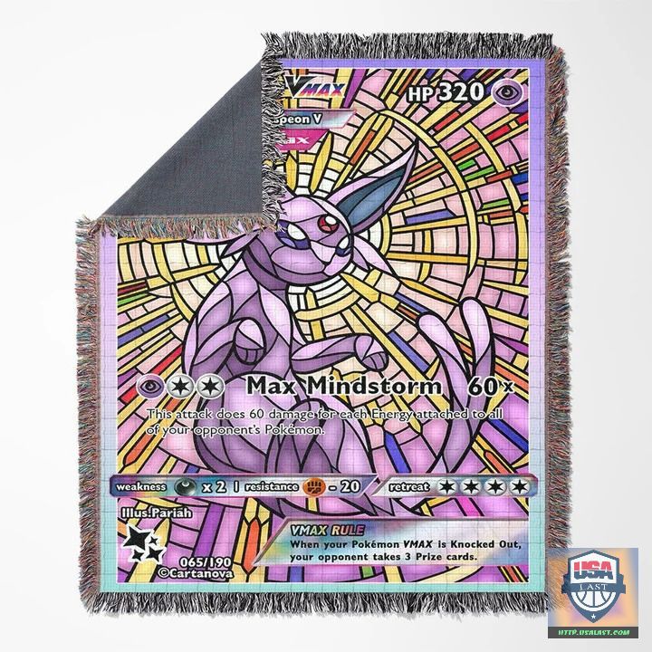 Pokemon Espeon Stain Glass Custom Woven Blanket -ts-blanket-150822-05 - Image 2