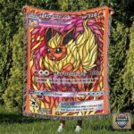Pokemon Flareon Stain Glass Custom Woven Blanket   -ts-blanket-150822-06